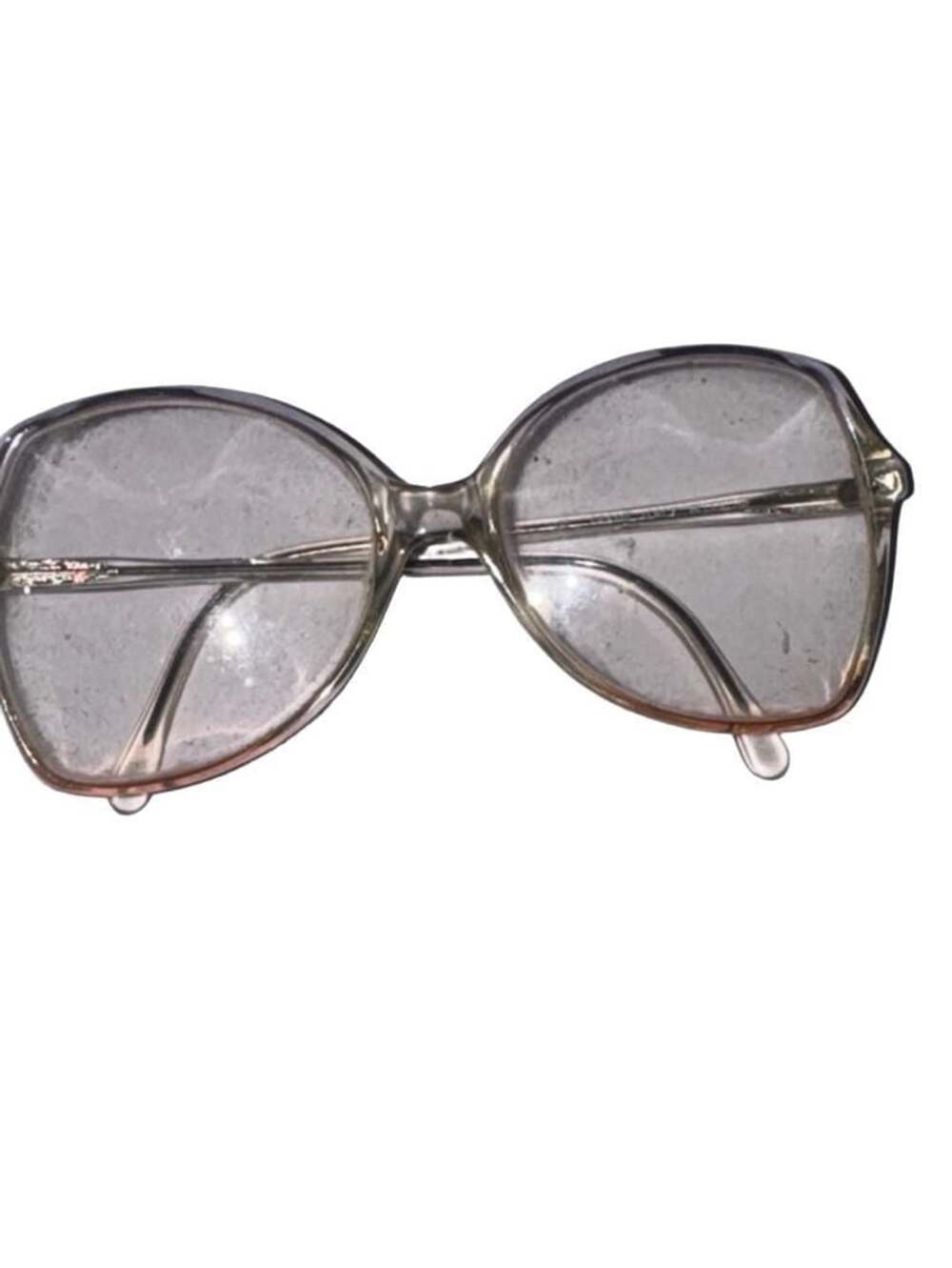 Bucerose Vintage Eyeglasses Frame Italy Clear Pink Gradient